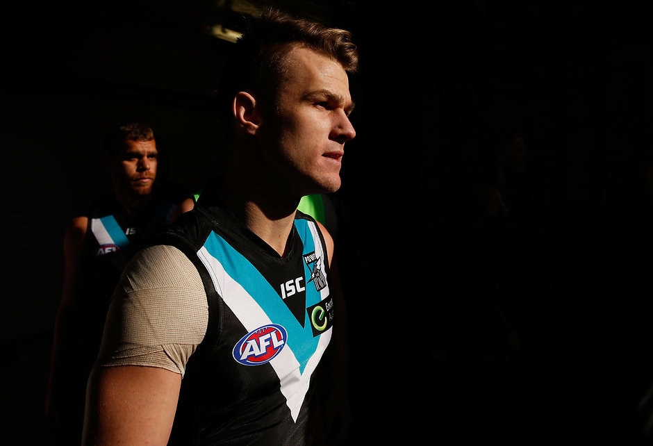 AFL 2015 Rd 16 - Port Adelaide v Adelaide ADELAIDE, AUSTRALIA - JULY 19: Robbie Gray of the Power looks on during the 2015 AFL round 16 match between Port Adelaide Power and the Adelaide Crows at the Adelaide Oval, Adelaide, Australia on July 19, 2015. (Photo by Michael Willson/AFL Media)